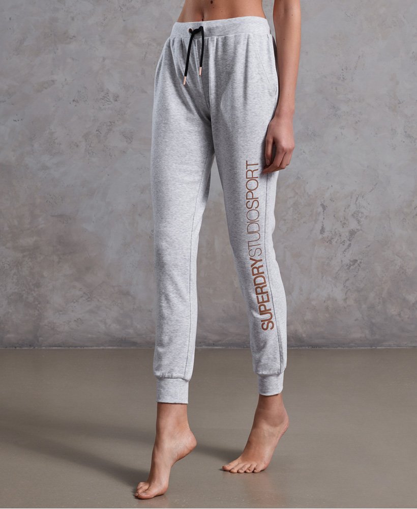 Womens - Studio Super Soft Joggers in Ice Marl | Superdry UK