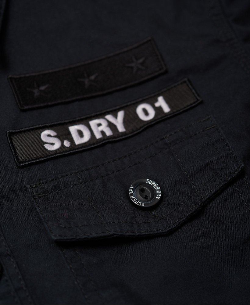 Mens - Army Corps Lite Short Sleeve Shirt in Black | Superdry UK