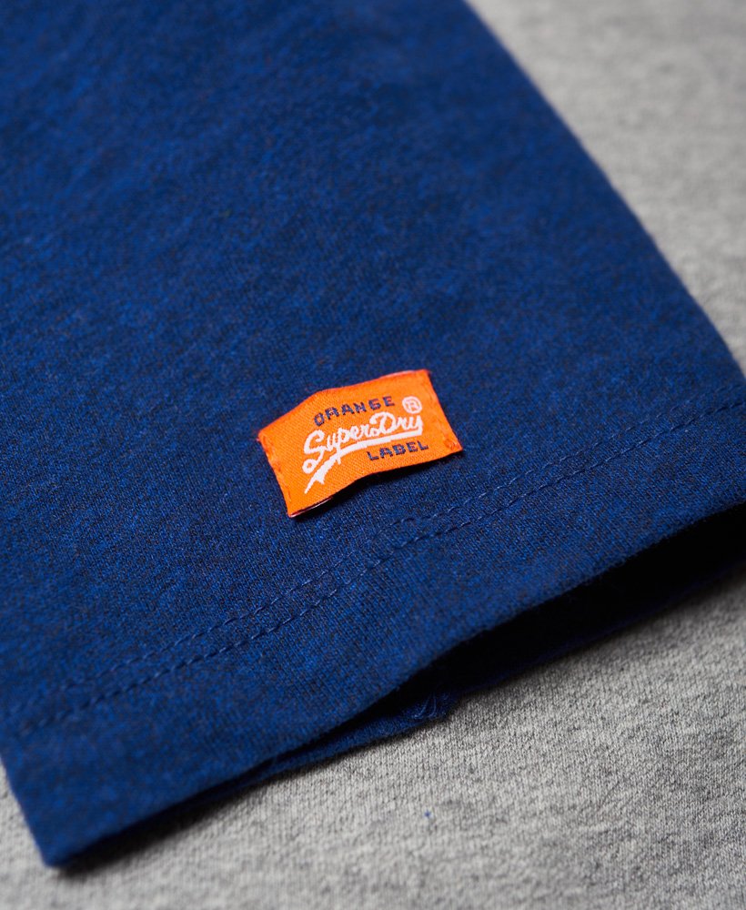 Mens - Orange Label Baseball Long Sleeve T-shirt in Light Grey | Superdry
