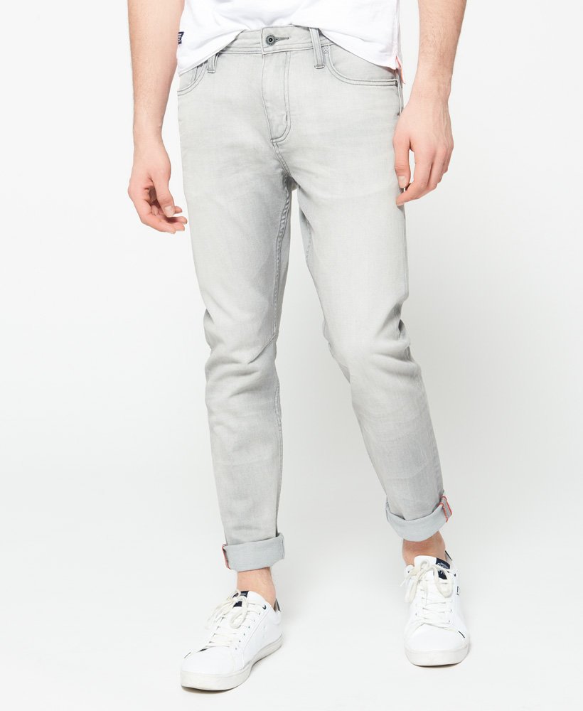 Mens - Slim Low Rider Jeans in Faded Silver | Superdry