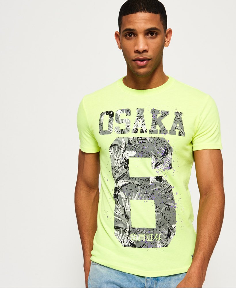 Mens - Osaka Hibscus Infill T-Shirt in Scorched Yellow | Superdry