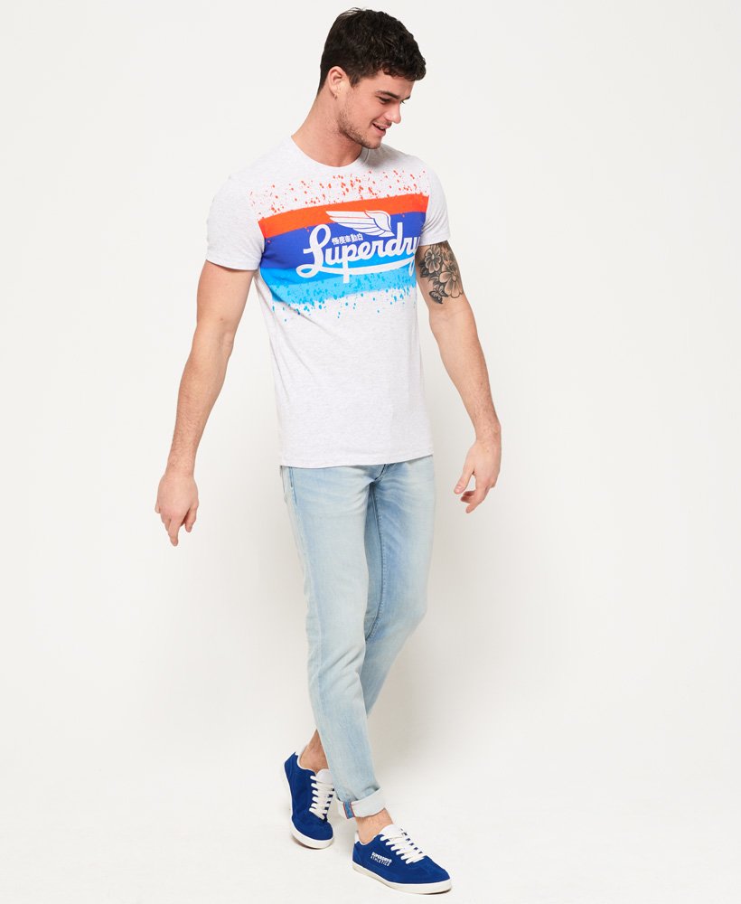 Mens - Icarus T-Shirt in Silver Birch Marl | Superdry