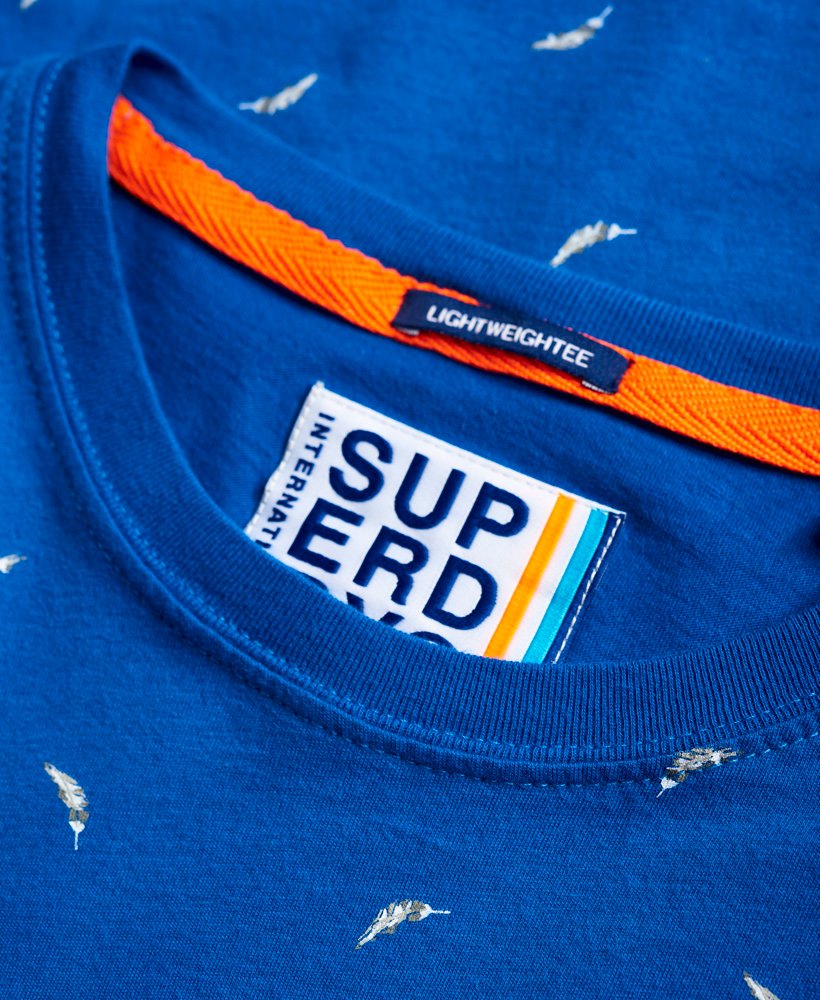 Mens - All Over Print Lite Pocket T-Shirt in Royal Blue | Superdry