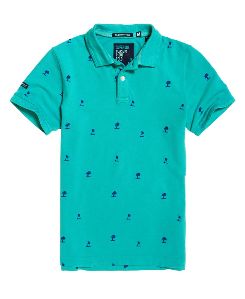 Superdry Classic Bermuda All Over Print Pique Polo Shirt 1