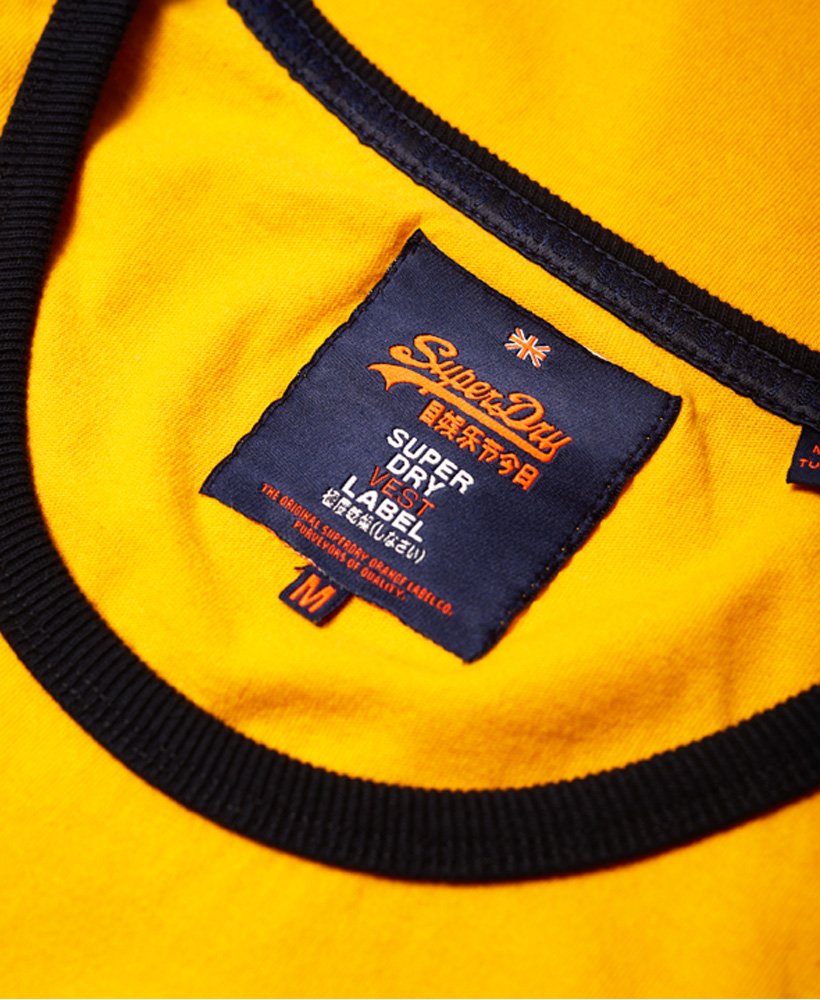 Men’s - Premium Goods Ribbed Vest Top in Yellow | Superdry