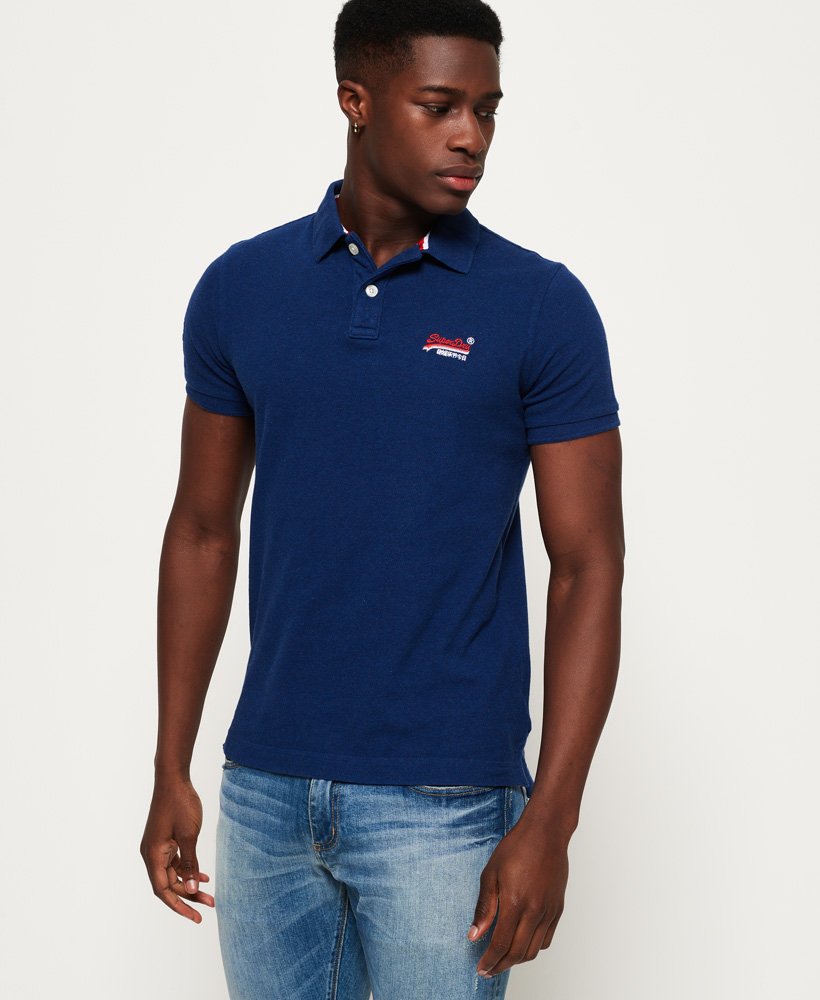 Superdry Classic Piké poloskjorte med korte ermer Herre Superdry Classic Pique poloskjorte med korte ermer Herre