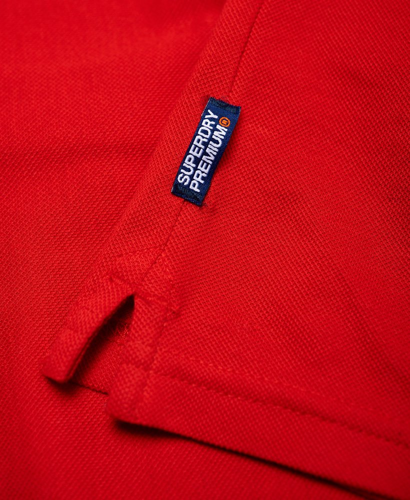 Mens - Classic Lite Micro Pique Polo Shirt in Yacht Red | Superdry UK