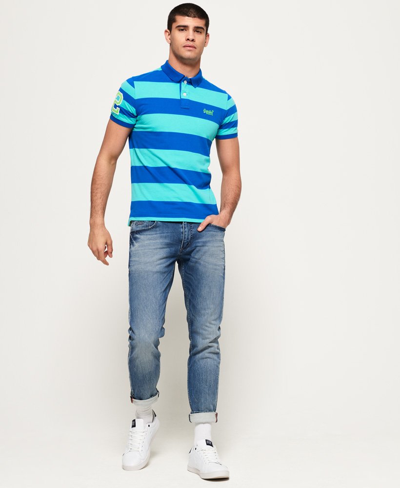 Superdry Mens Louder Stripe Short Sleeve Polo Shirt