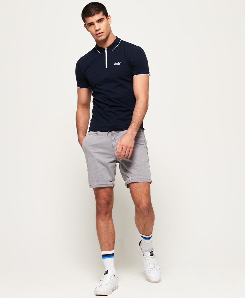 Mens - City Sport Zip Polo Shirt in Navy | Superdry