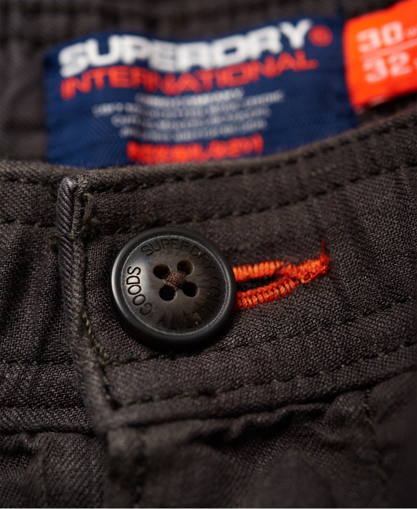 Mens - International Linen Beach Pants in Carbon Black | Superdry UK