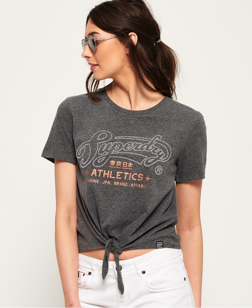 Superdry Athletics Knot Front T-Shirt - Women's Womens T-shirts