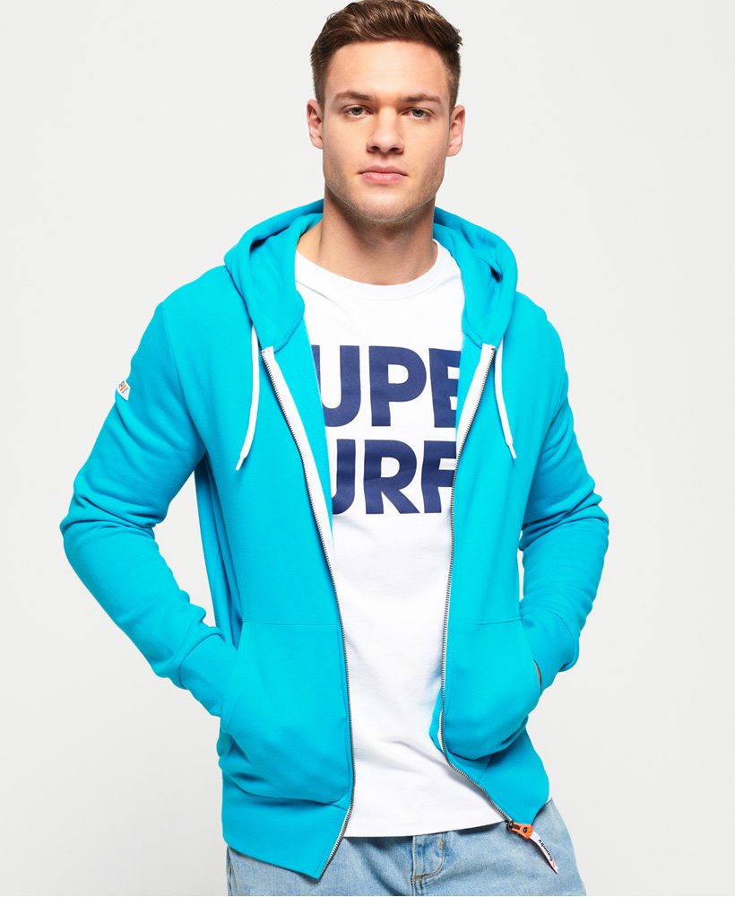 Mens - LA Athletic Zip Hoodie in Blue | Superdry UK