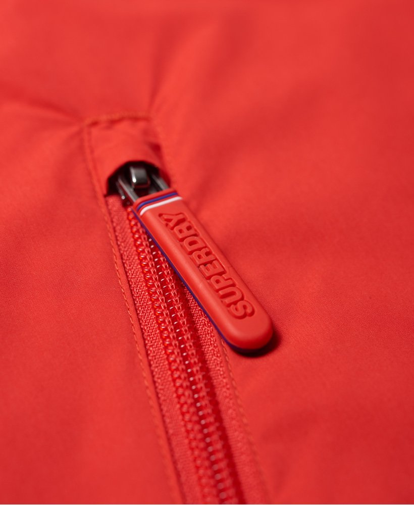 Womens - Hooded Half Zip SD-Windbreaker Jacket in Fire Red | Superdry UK