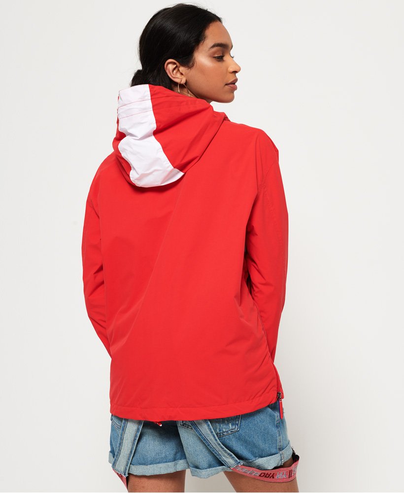 Download Womens - Hooded Half Zip SD-Windbreaker Jacket in Fire Red ...