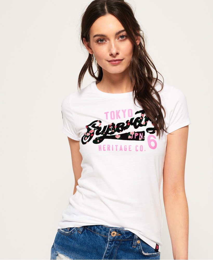 Superdry Heritage Flock T-shirt - Women's T-Shirts