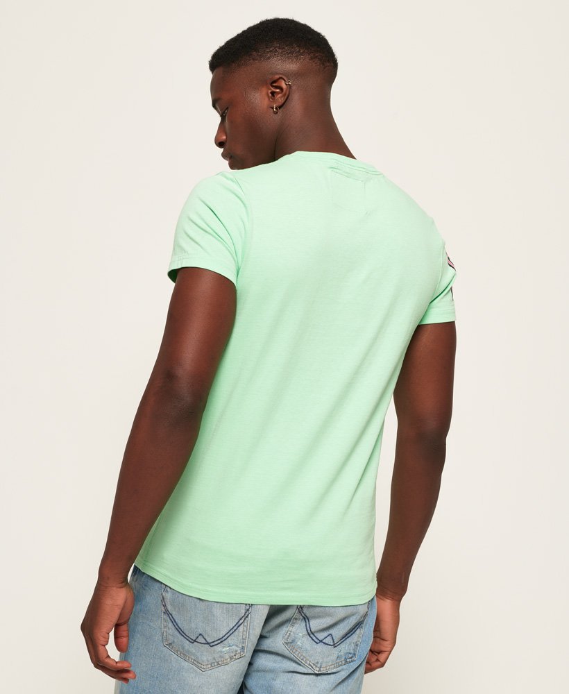 Mens - Sticker Tab T-Shirt in Green | Superdry UK