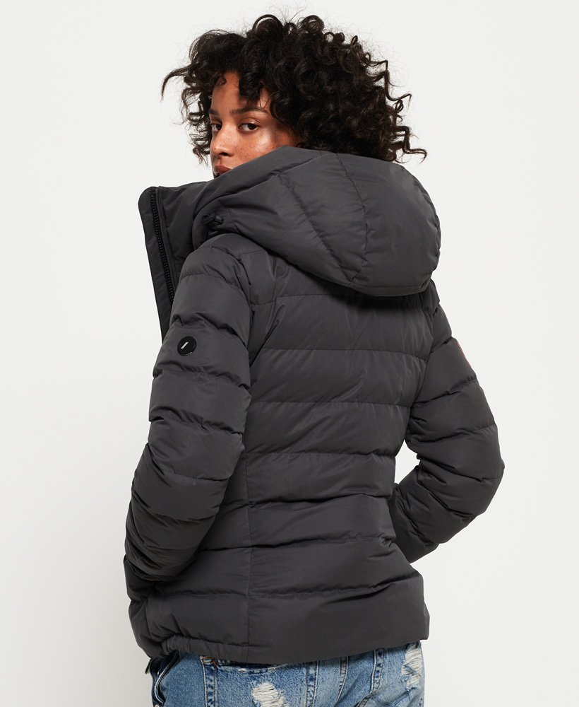 Womens - SDX Arctic Hood Jacket in Charcoal | Superdry UK
