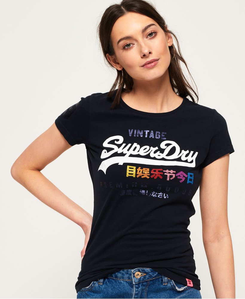 Superdry Premium Goods Rhinestone Pop T-Shirt - Women's T-Shirts