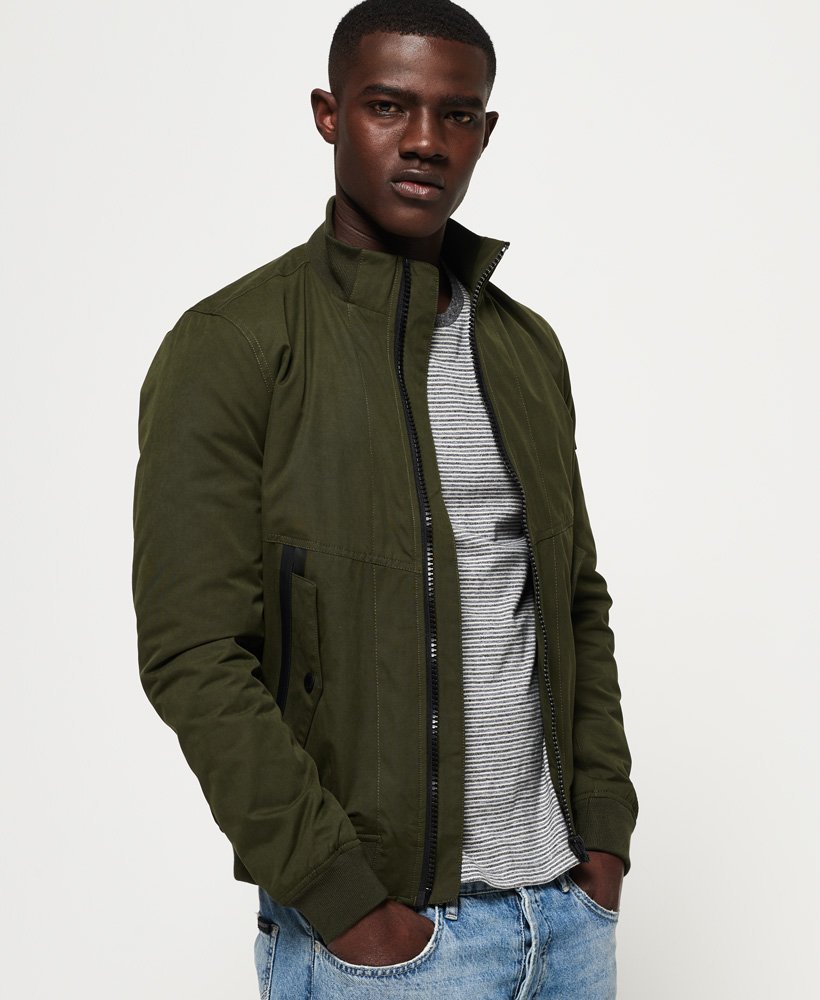 Men's - Microfibre Solstice Jacket in Khaki | Superdry UK