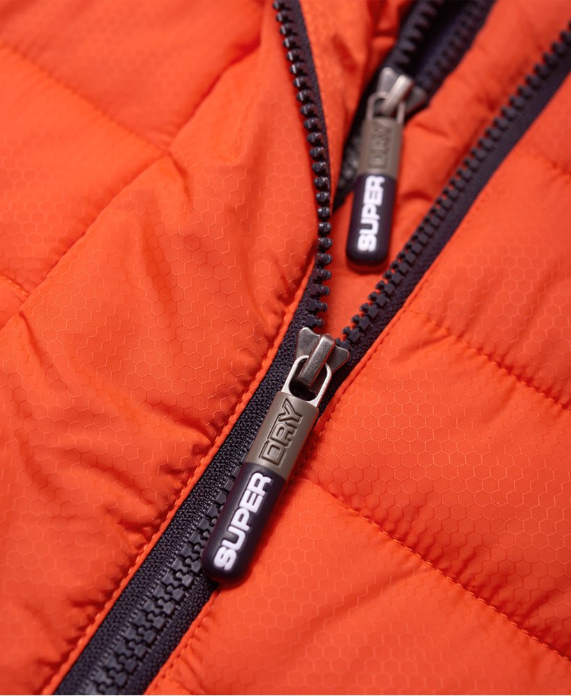Men's - Fuji Double Zip Hooded Jacket in Deep Orange | Superdry UK