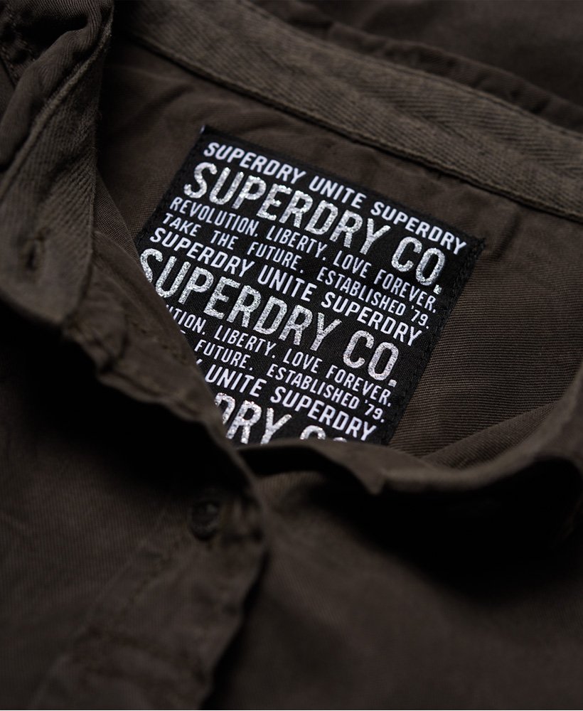 Womens - Karli Military Shirt in Black | Superdry
