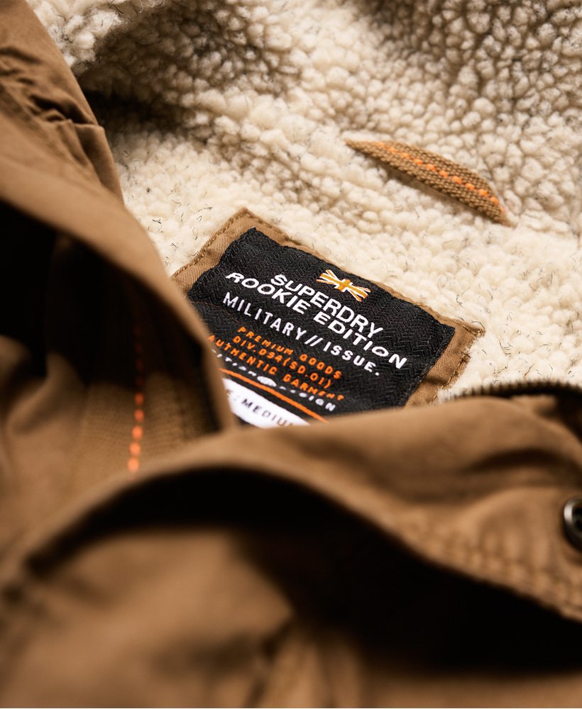 Men's - Military Parka Jacket in Rusty Gold | Superdry UK