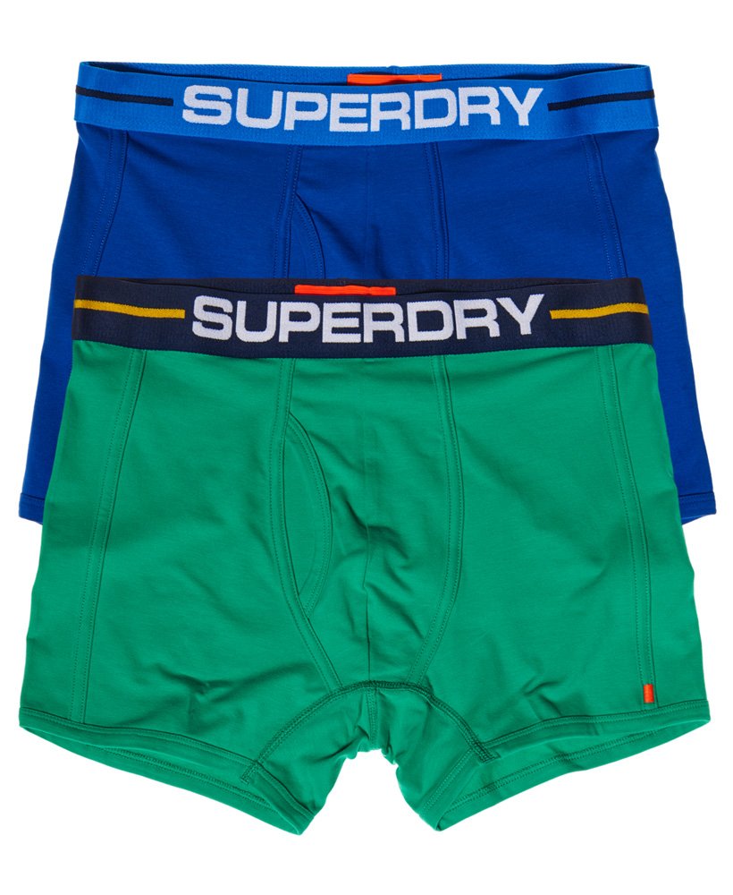 Superdry Sport Boxer Shorts Underwear Double Pack Blue Tone Camo/Forest Camo