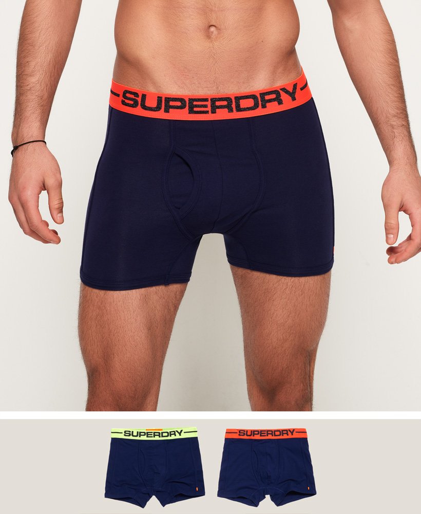 Concurreren diagonaal beu Men's Sport Boxers Double Pack in Navy | Superdry CA-EN