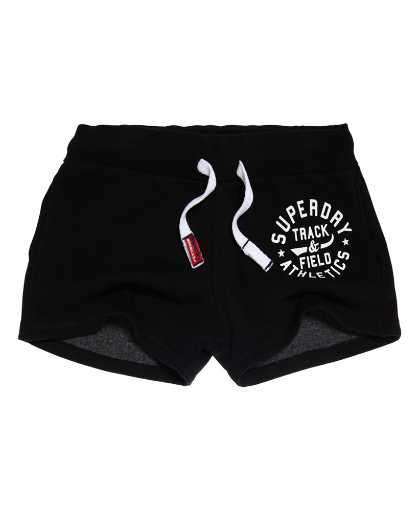 Womens Track & Field Shorts in Black Superdry