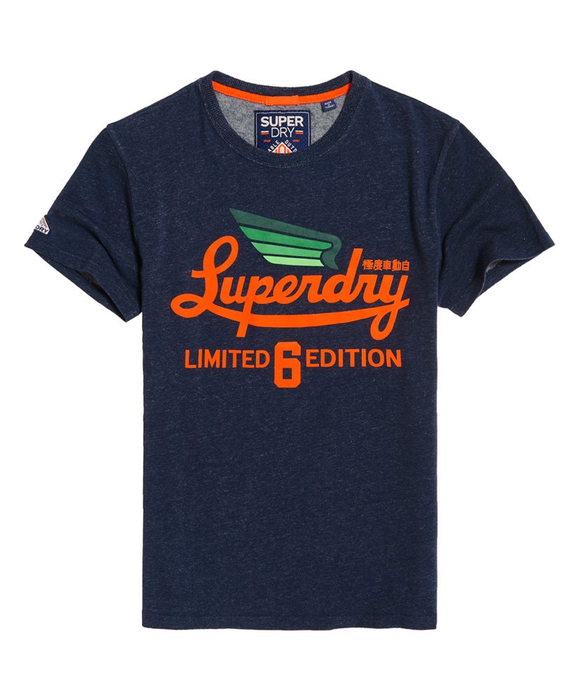 Mens - Limited Icarus T-Shirt in Navy Birdseye | Superdry
