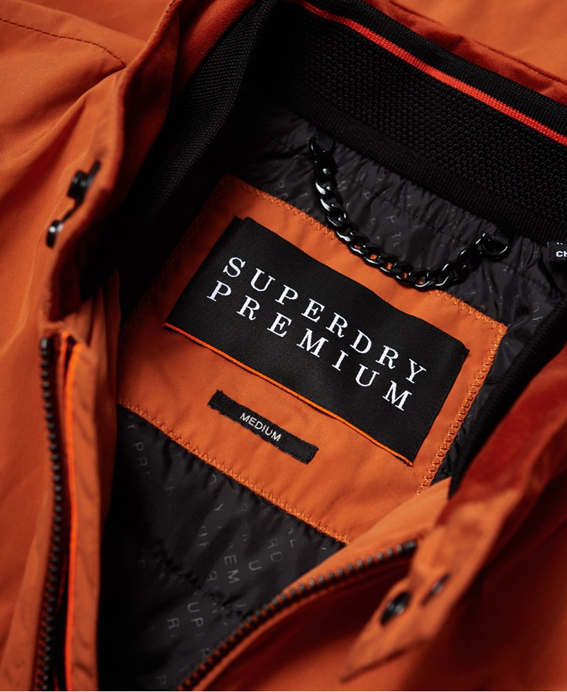 Mens - Premium Casual Harrington Jacket in Burnt Orange | Superdry