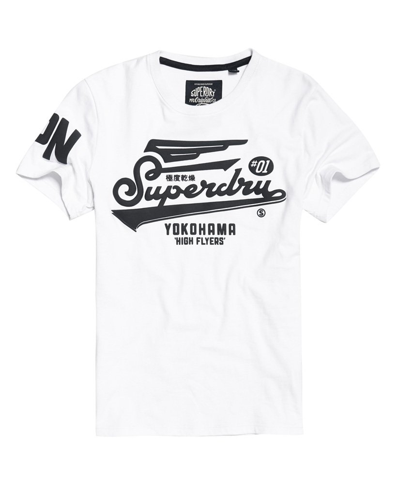 Men's Retro High Flyers T-Shirt in White | Superdry US