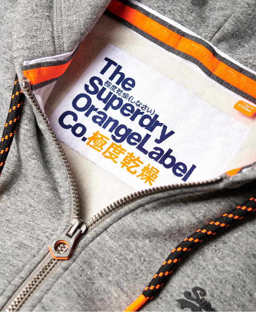 superdry orange label hyper pop zip hoodie