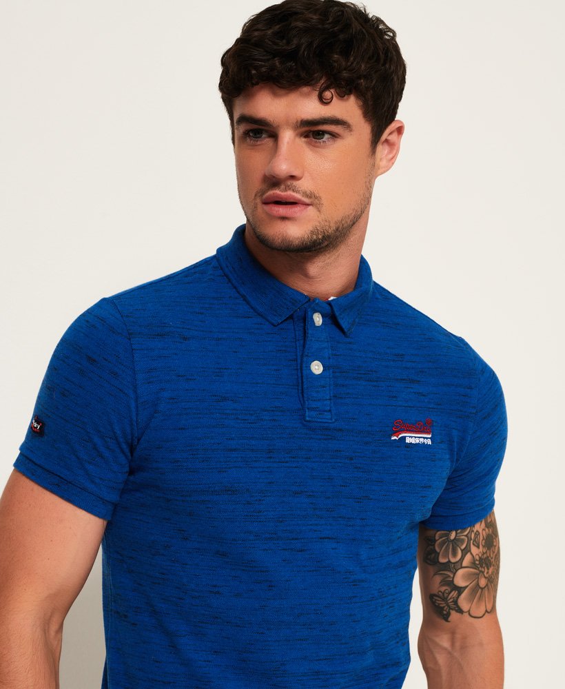 Mens - Classic Pique Polo Shirt in Blue | Superdry UK