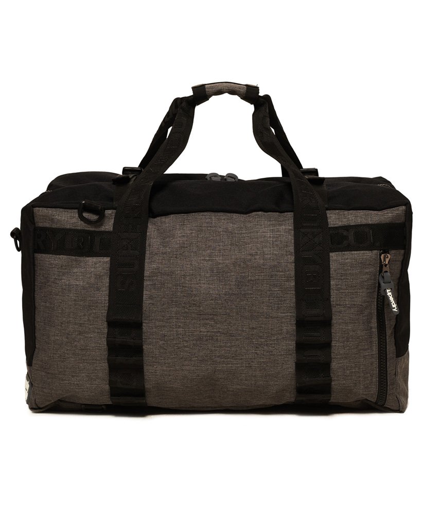Mens - Travel Range Weekend Bag in Black Marl | Superdry