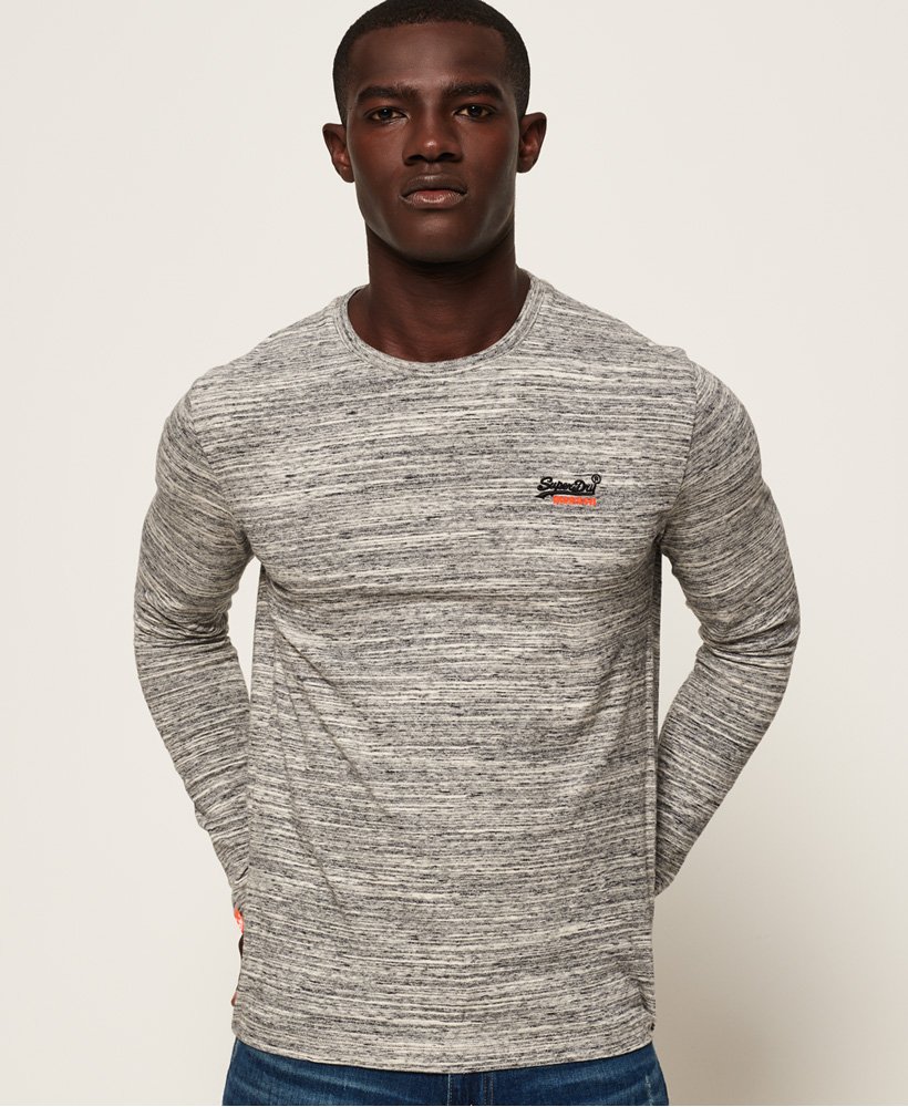 dræne midler upassende Men's Vintage Embroidery Long Sleeve T-Shirt in Grey | Superdry US