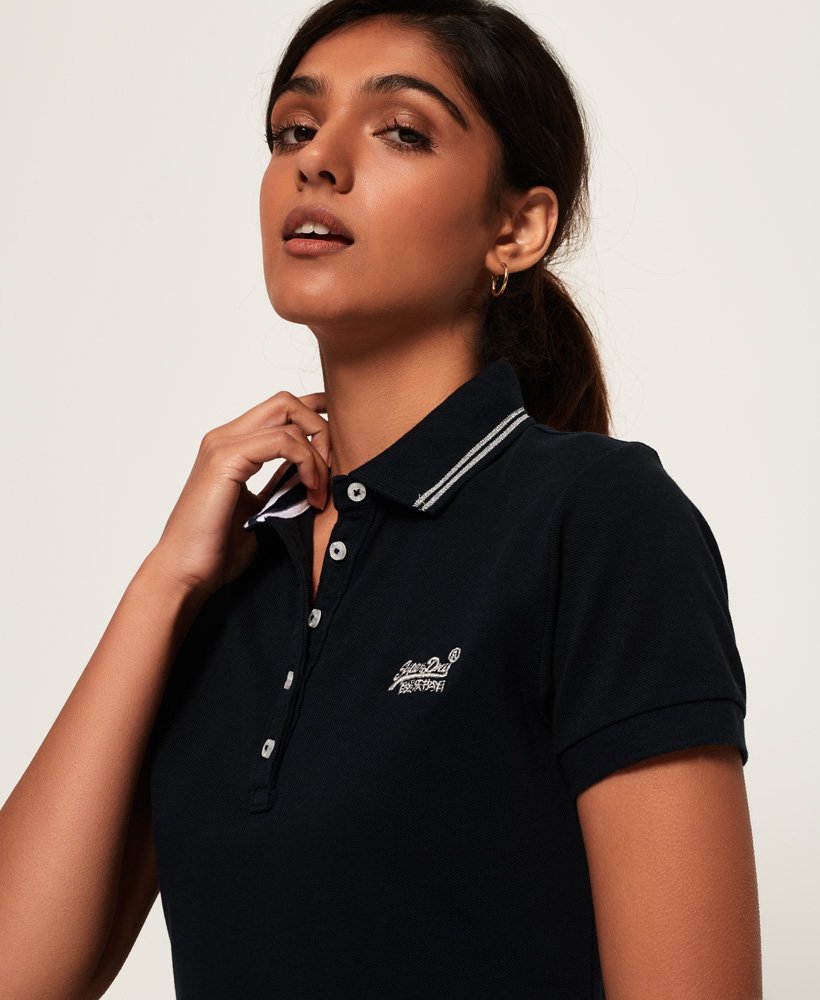 Womens - Classic Polo Top in Colorado Navy | Superdry UK