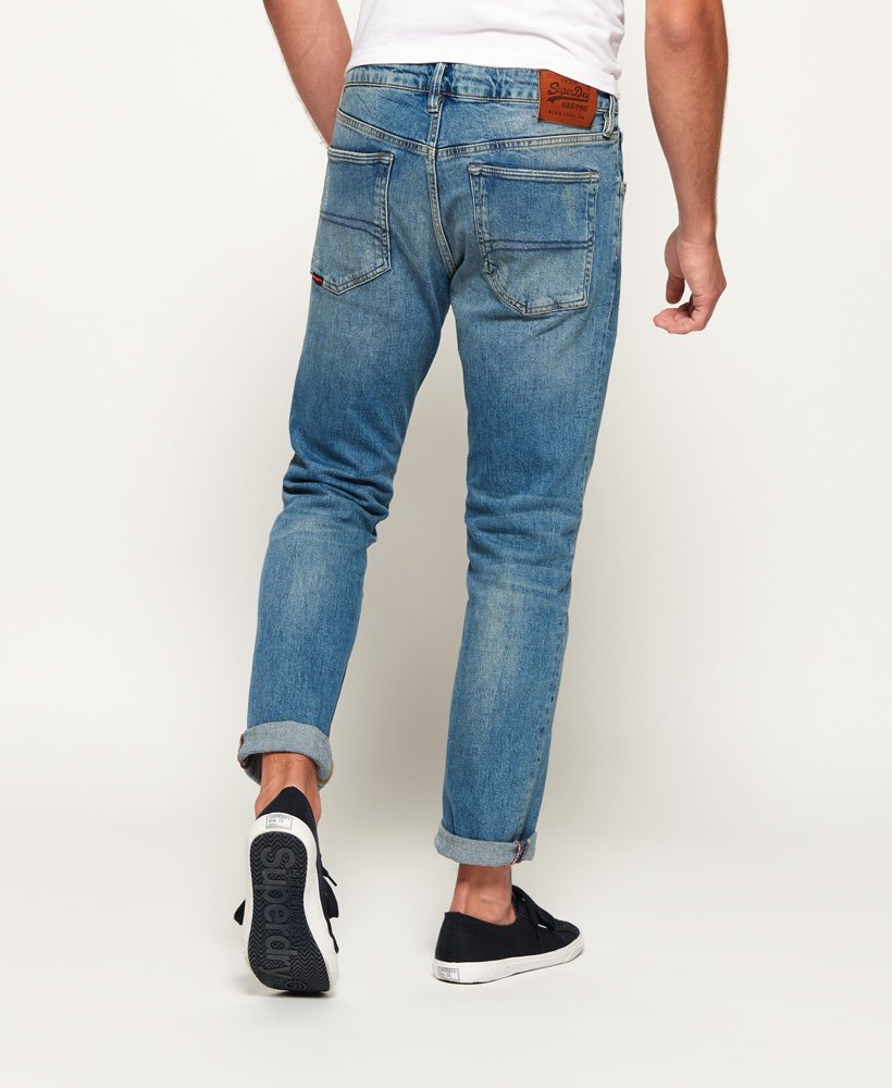 Mens - Daman Straight Jeans in Maples Blue Patch | Superdry UK