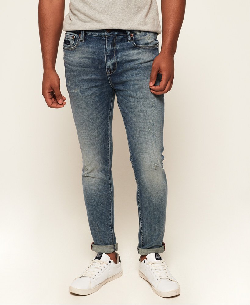 Mens - Travis Skinny Jeans in Sidney Vintage Blue | Superdry UK