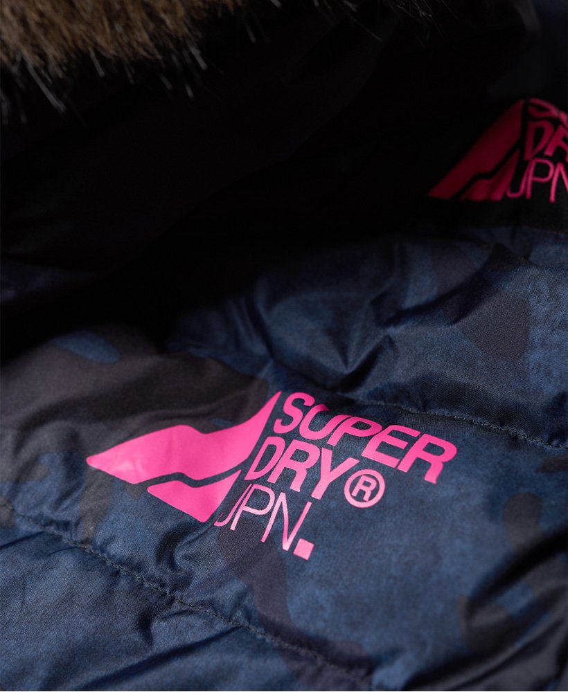 Womens - Glacier Utility Puffa Jacket in Camo Print | Superdry UK