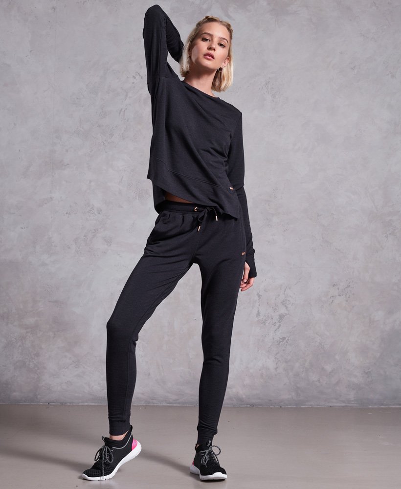 Femme Pantalon de survêtement Active Studio Luxe Noir | Superdry CH-FR