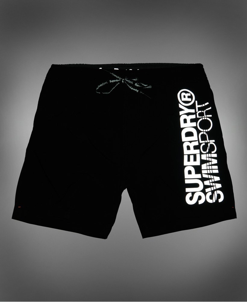 Mens Superdry Sport Volley Swim Shorts in Black Superdry