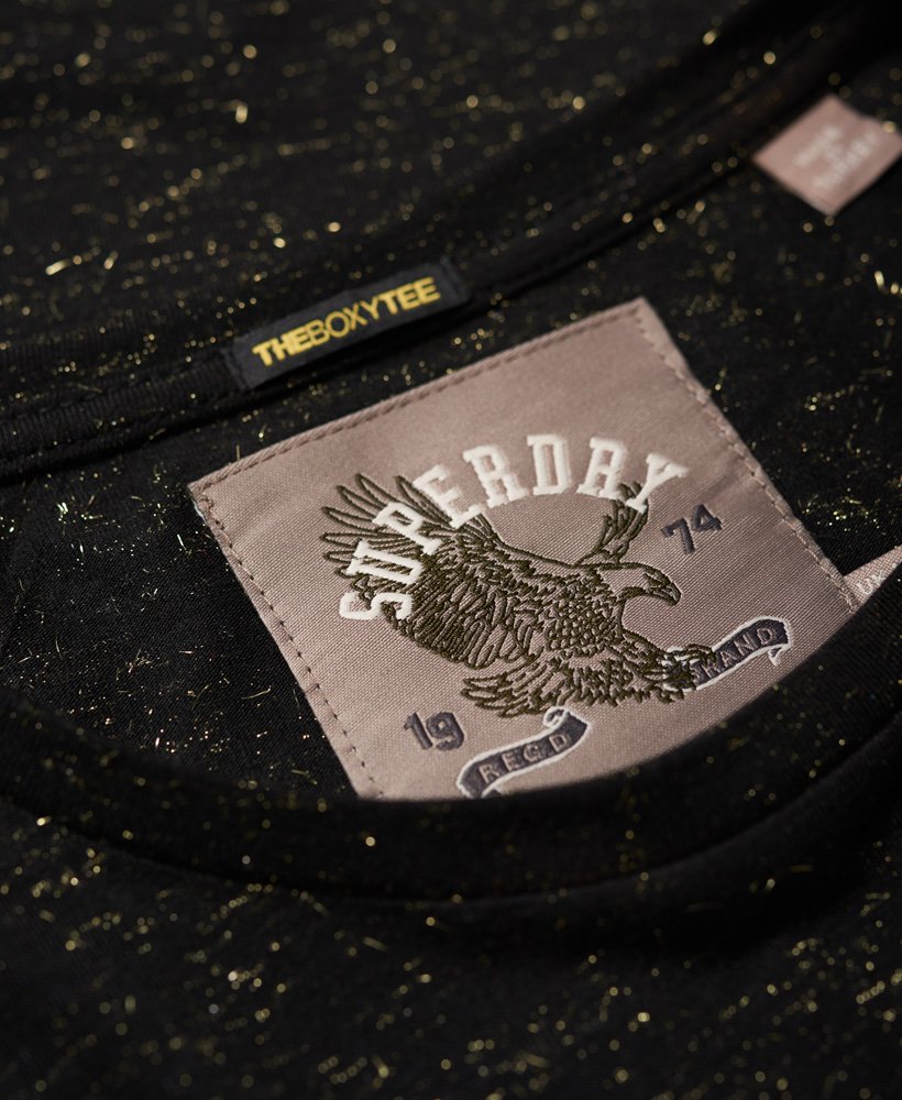 Superdry Keep It Rhinestone Boxy T skjorte Dame T skjorter Superdry Keep It Rhinestone Boxy T skjorte Dame T skjorter