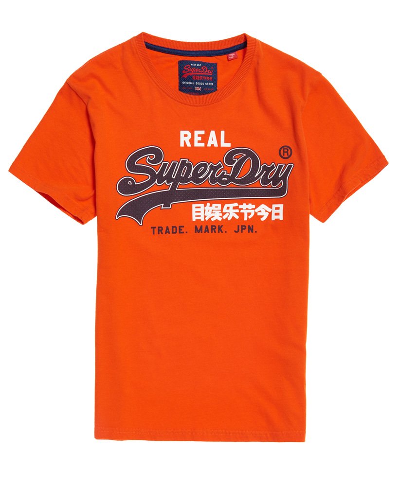 Mens Vintage Logo TShirt in Pitch Orange Superdry