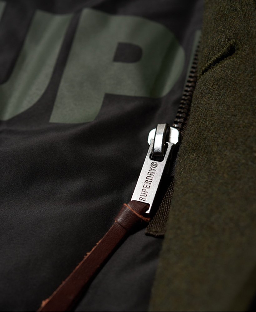 Men's - Tito Four Pocket Wool Jacket in Khaki | Superdry UK