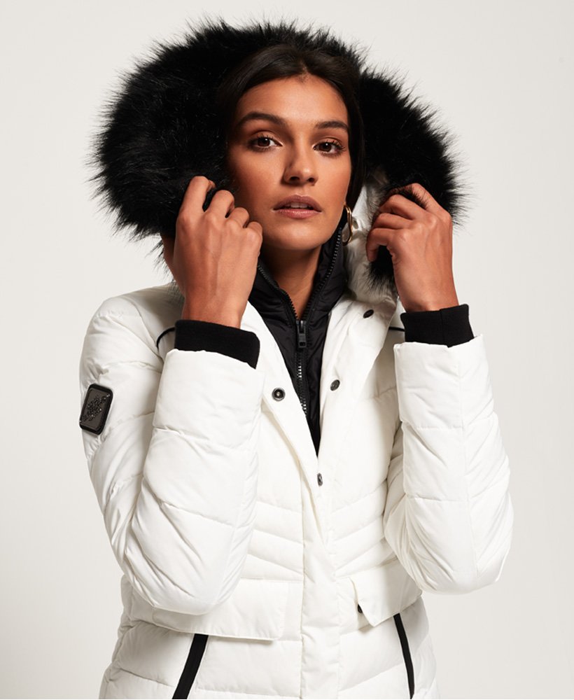 Cilia marketing Communistisch Women's Glacier Biker Jacket in White | Superdry CA-EN