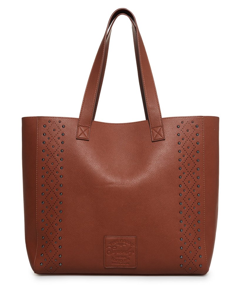 Womens - Elaina Studded Tote Bag in Tan | Superdry