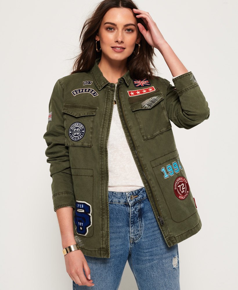 Superdry Lilith Oversized Rookie Shacket Chaqueta Mujer Camo