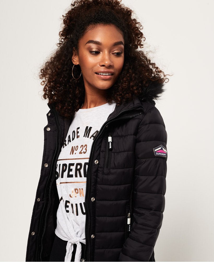botsing klem tv Superdry Fuji Slim Double Zip Hooded Jacket - Women's Womens Jackets