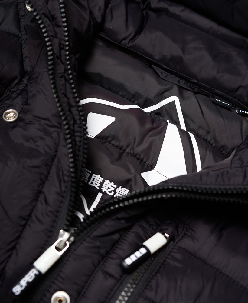 Womens - Fuji Slim Double Zip Hooded Jacket in Black | Superdry UK